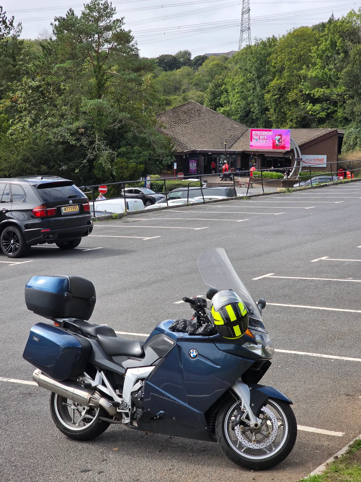 A tea break at Pont Abraham services at the end of the M4